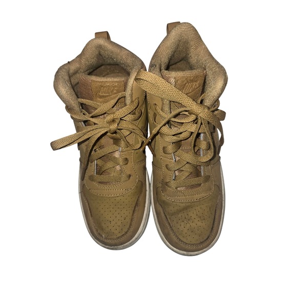 Nike Other - Nike Court‎ Borough Mid 2 Wheat Tan Kids Sneakers 839977-701 Size 4.5Y